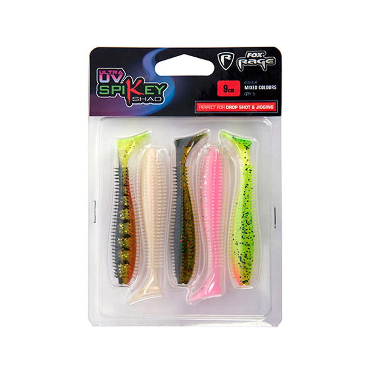 Fox Rage Spikey Shad UV Mixed Colour Pack 6 CM - Afbeelding 2