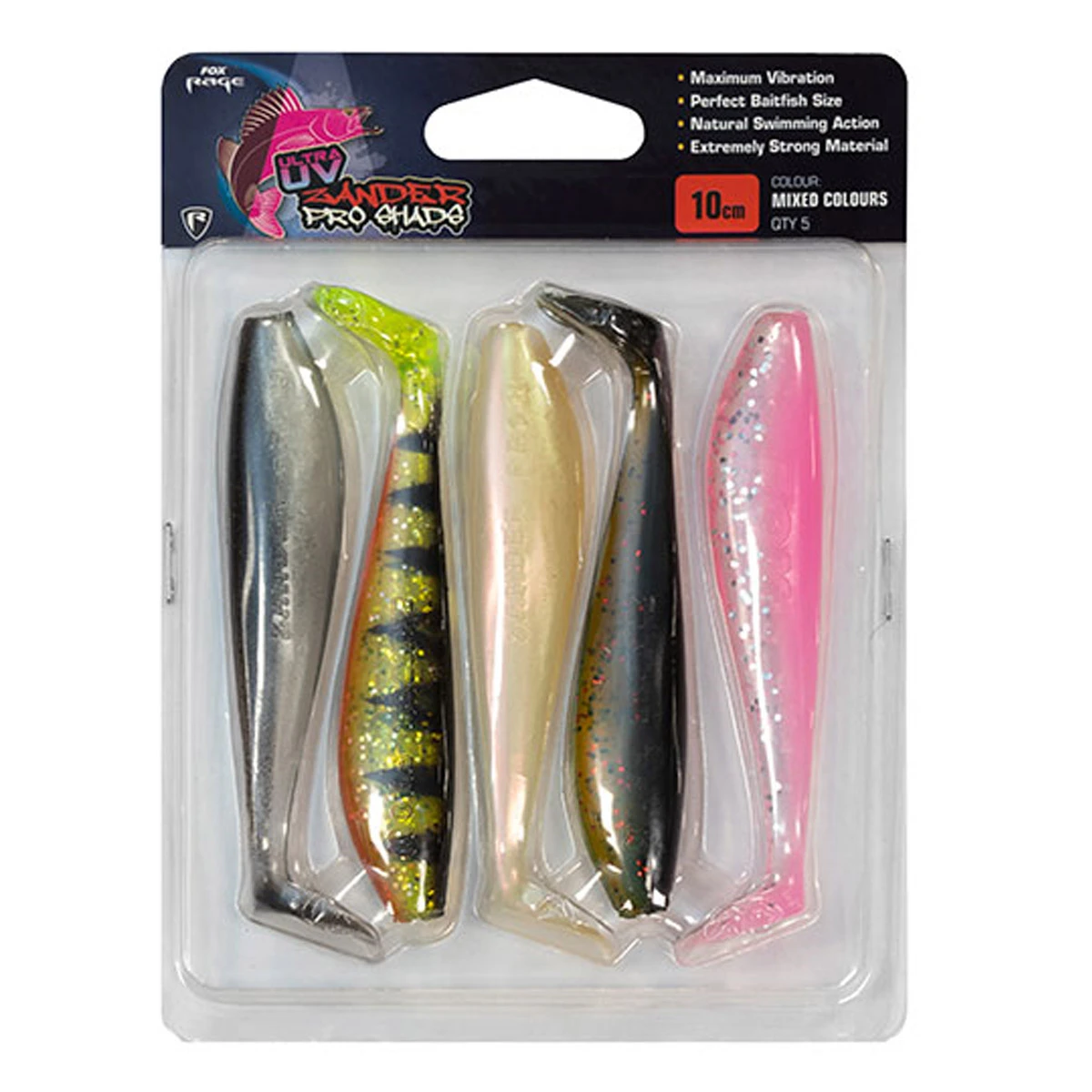 Fox Rage Zander Pro Shad UV Mixed Colour Pack