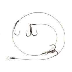 Dragon Treble Hook Deadbait Leader 50CM 18KG Size 1