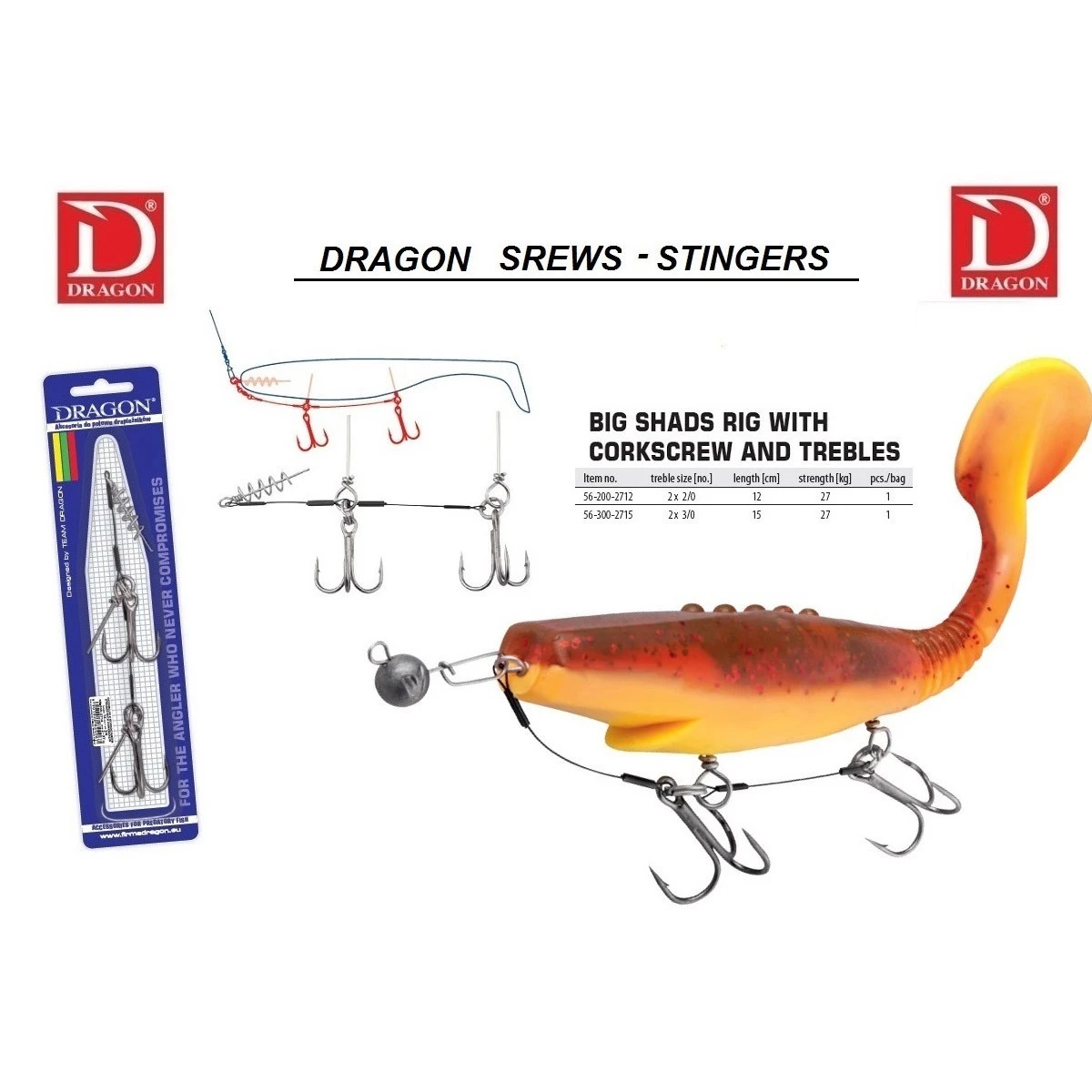 Dragon Screw Stinger Double 2/0 12 CM - Afbeelding 2
