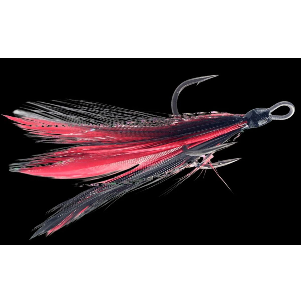 BKK Feathered Spear 21-SS Treble Hook Black & Red - Afbeelding 3